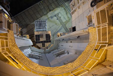 Last shuttle cargo inside the PCR