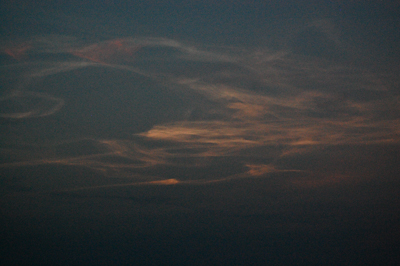 STS-118 Noctilucent Cloud, August 8, 2007