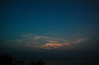 STS-118 Noctilucent Cloud, August 8, 2007