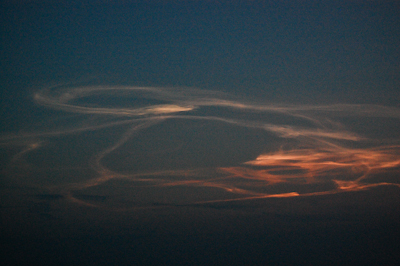 STS-118 Noctilucent Cloud, August 8, 2007