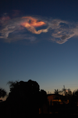Space Shuttle STS-131 launch, April 5 2010, noctilucent cloud.