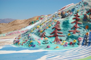 Heading out into the sun, onto the icing of the Big Wedding Cake. And where the cake stops, the desert asserts dominion.