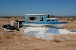 Cast adrift on a sea of dust and creosote, rudderless, with no one at the helm.