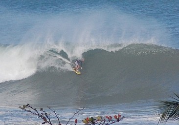 Towed in left, on a small one at Tres Palmas.